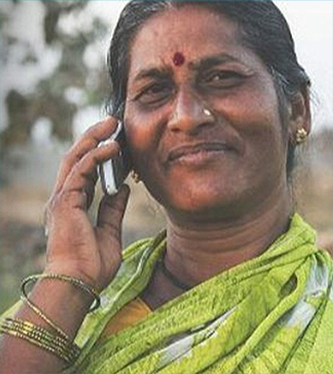 Lady with Mobile